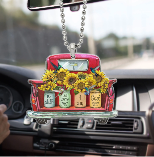 Personalised Sunflowers Decorative Pendant Personalised Car Charm Hanging Ornament-Jessemade AU