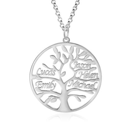 Personalised Family Tree Name Necklace Custom 5 Names Name Necklace-Jessemade AU