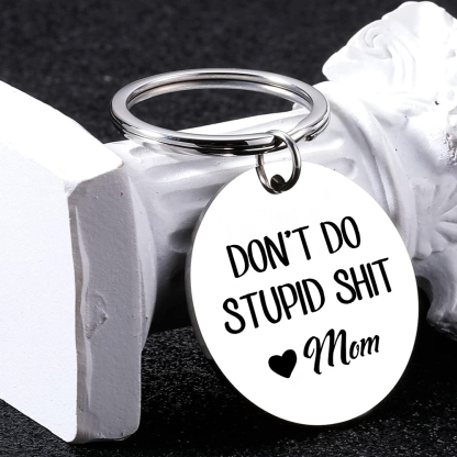 Don't Do Stupid Funny Keychain Custom Text Keyring Personalised Gift For Kids-Jessemade AU