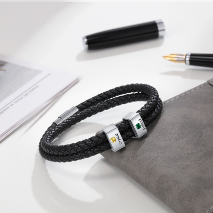 Customised 2 Names Men's Bracelet-Jessemade AU