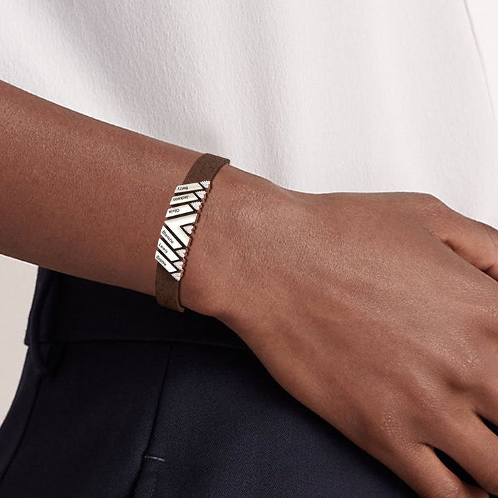 Mother's Day Gifts Personalised Leather Bracelet With 7 Names Gifts For Women-Jessemade AU