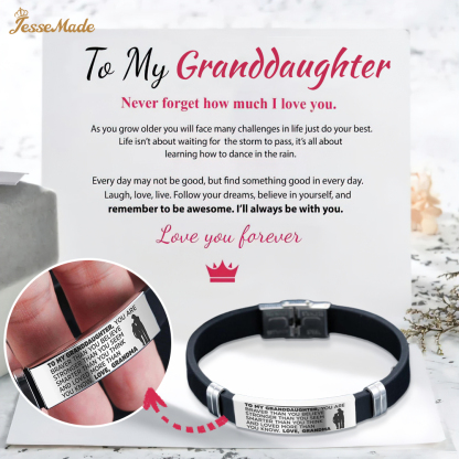 To My Daughter/Granddaughter, Women's Leather Bracelet, You Are Braver Than You Believe Inspirational Bracelet Gifts For Her-Jessemade AU