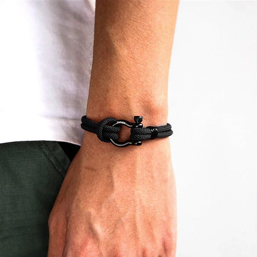 To My Son Personalised Name Love Knot Bracelet "Love You Forever" Nautical Bracelet for Son-Jessemade AU