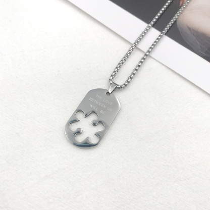 The Love Between Us Will Be Forever And Ever, Couple Matching Necklace Puzzle Necklace Valentine's Day Gifts for Women Men-Jessemade AU