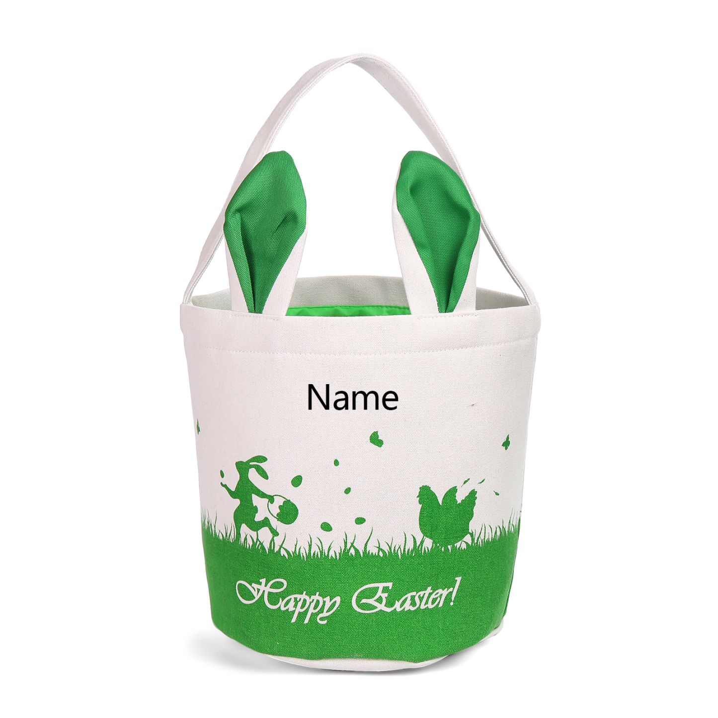 Personalised Bunny Tote Bag Customised with Name Bunny Bucket Bag Easter Gifts-Jessemade AU