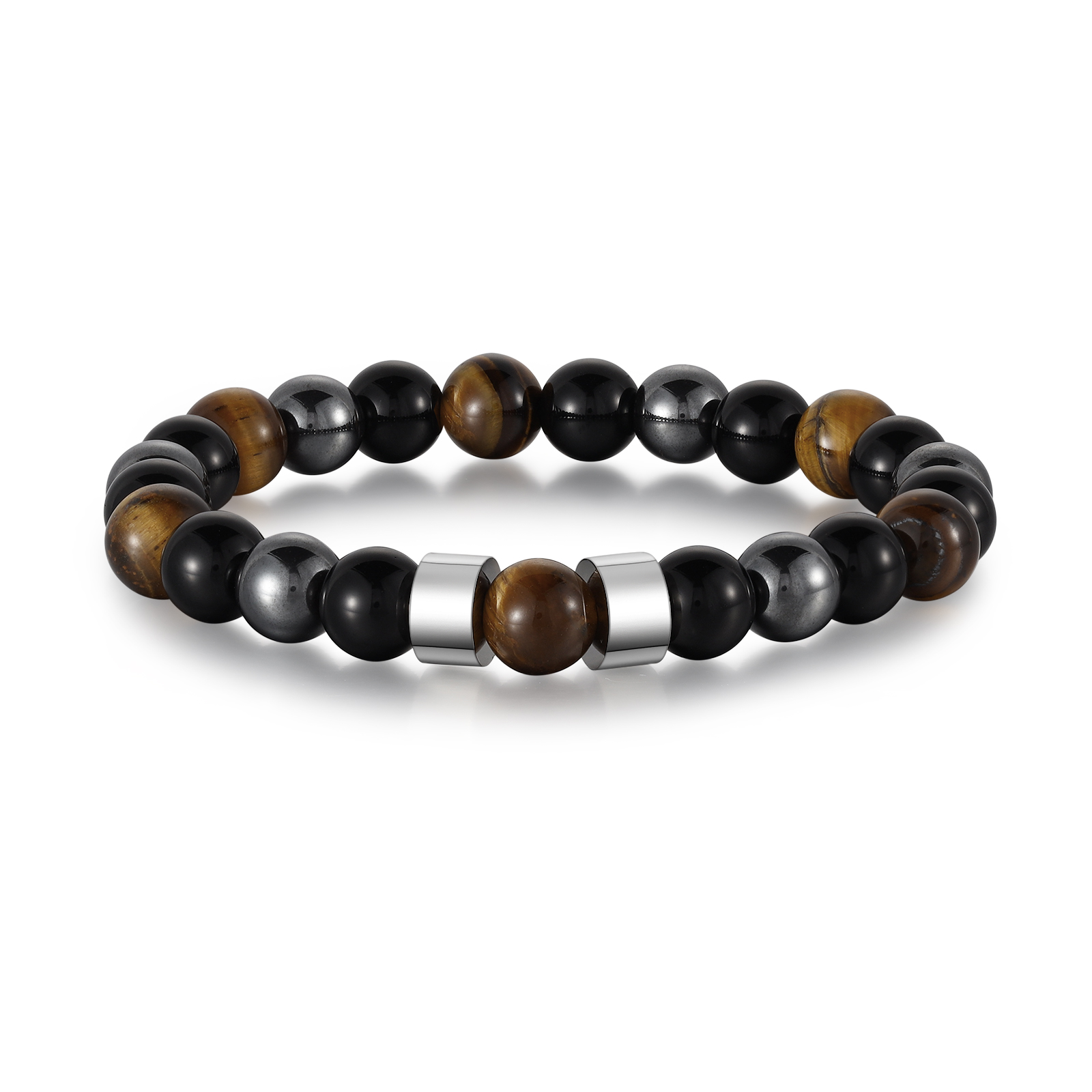 2 Names - Personalised Men's Beaded Bracelet Customised Name Bracelet Birthday Gift for Him-Jessemade AU