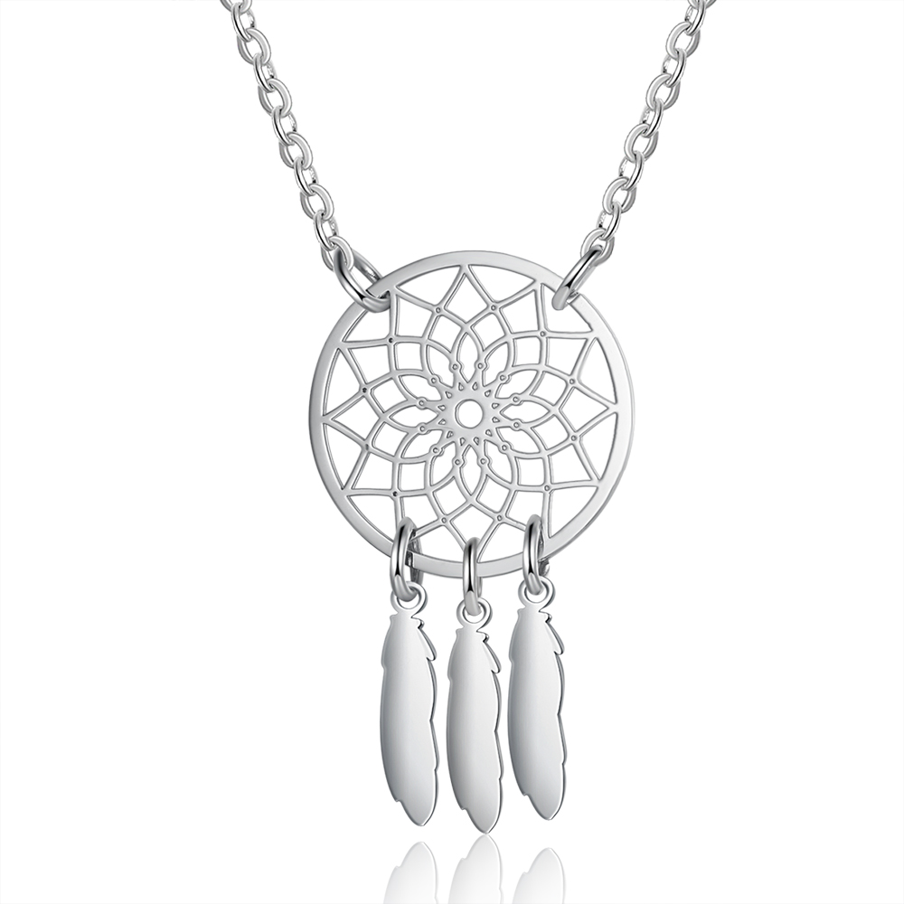 A Set of Customised 3 names Retro Dream Catcher Pendant Necklace-Jessemade AU