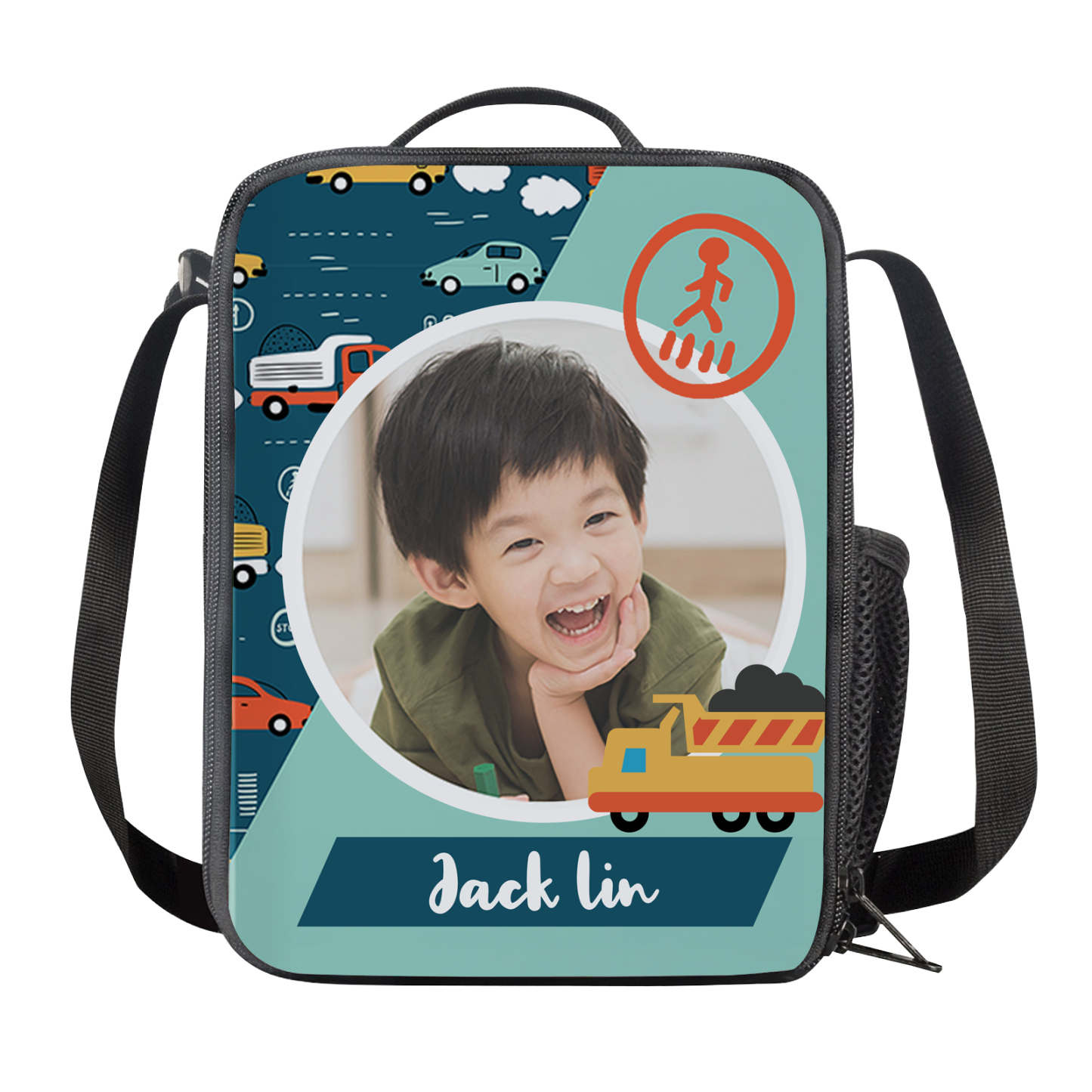 Custom Name and Photo Lunch Bag Personalised Cars Lunch Box Gifts for Kids-Jessemade AU