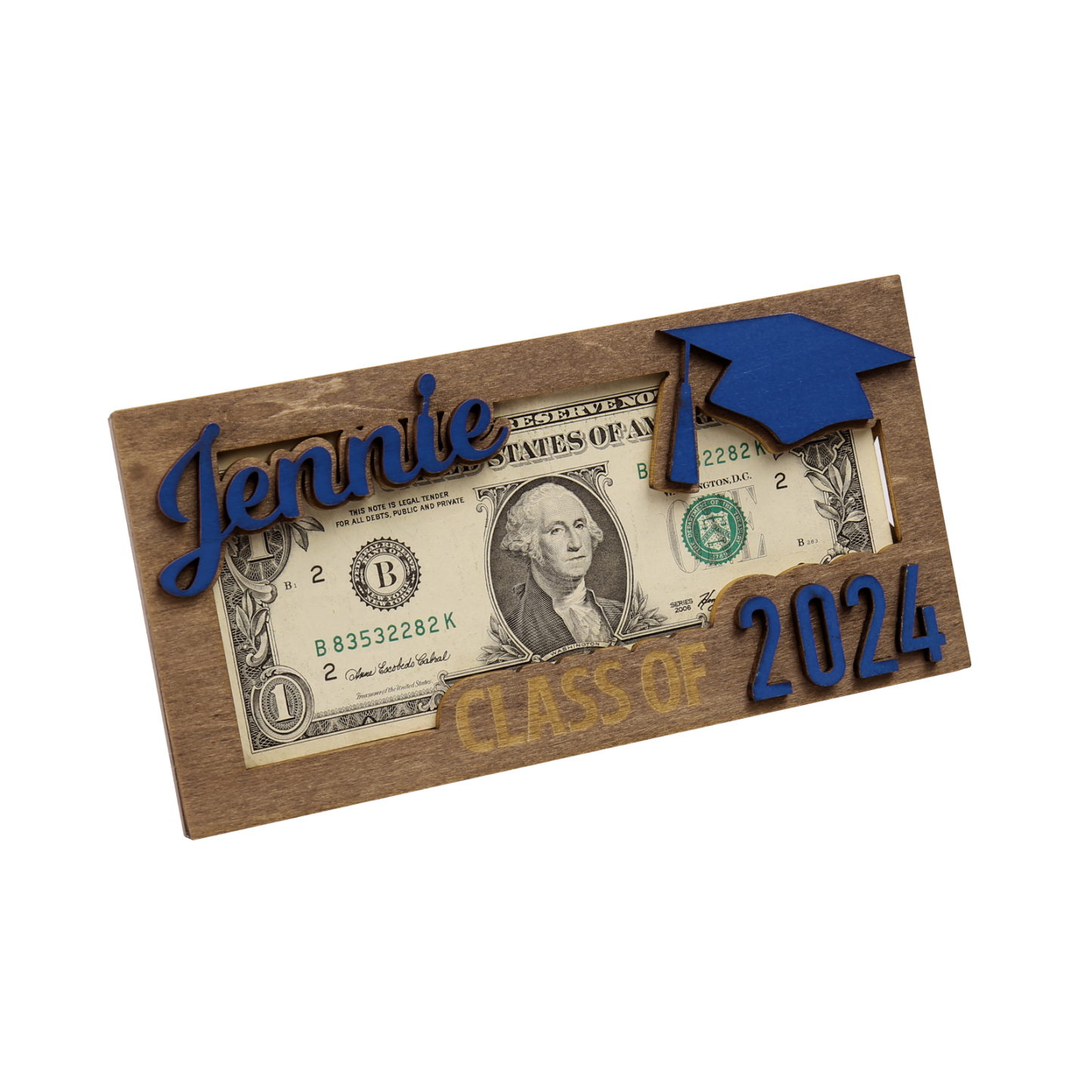 Class of 2024 Personalised Graduation Cash Clip Custom Name & Text Cash Box Creative Gifts for Her/Him-Jessemade AU