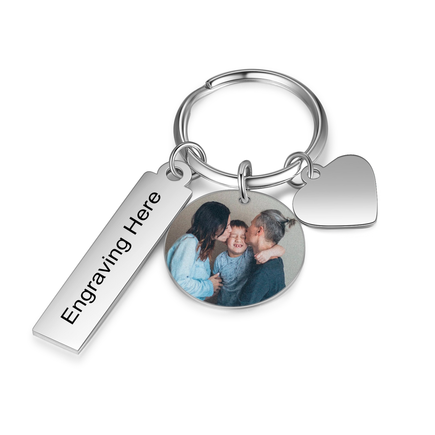 Personalised Photo Keychain Custom Text Keychain Stainless Steel Gifts For Him/Her-Jessemade AU