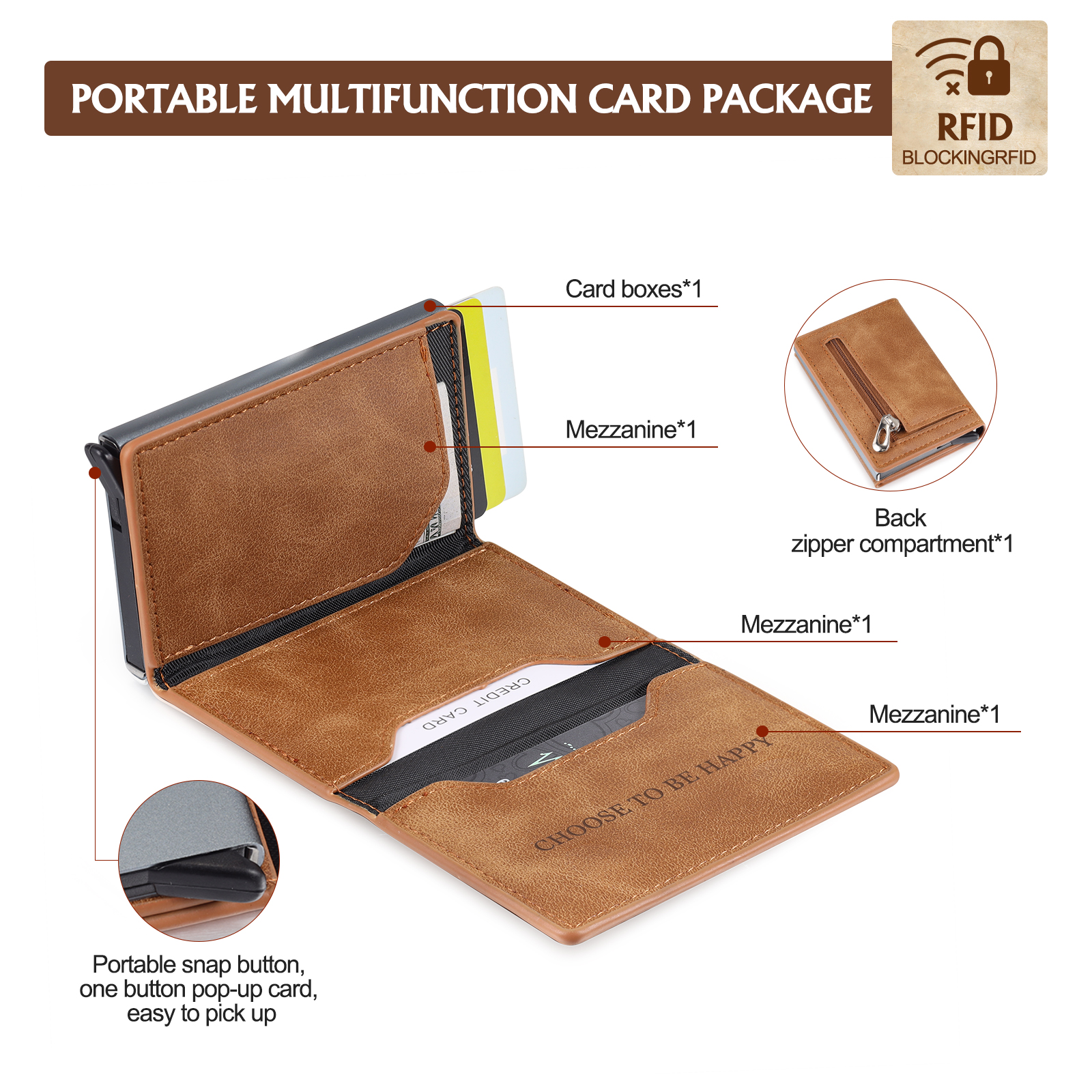 Personalised RFID-blocking Wallet Customised 1 Name Wallet Gifts for Him-Jessemade AU