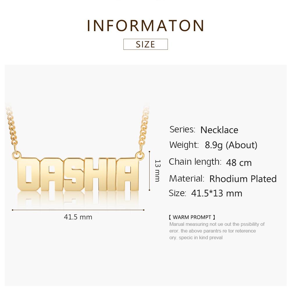 Personalised Necklace Custom 1 Name Necklace Gift For Man-Jessemade AU