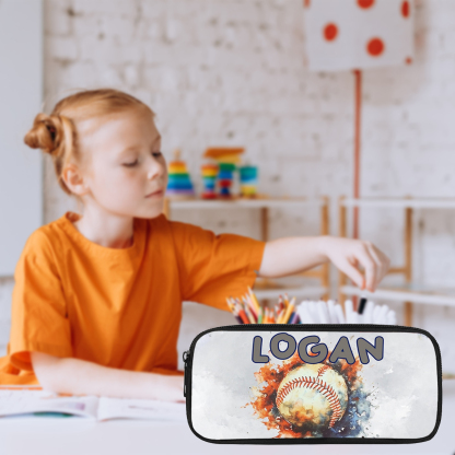 Personalised  Name Pencil Case Tennis ball Pen Bag Zipper Back to School Gifts for Student-Jessemade AU