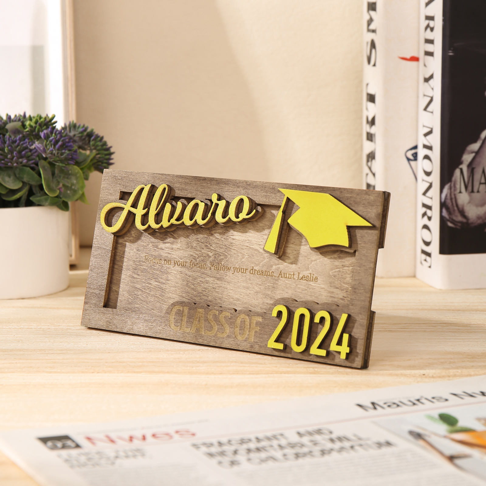 Class of 2024 Personalised Graduation Cash Clip Custom Name & Text Cash Box Creative Gifts for Her/Him-Jessemade AU