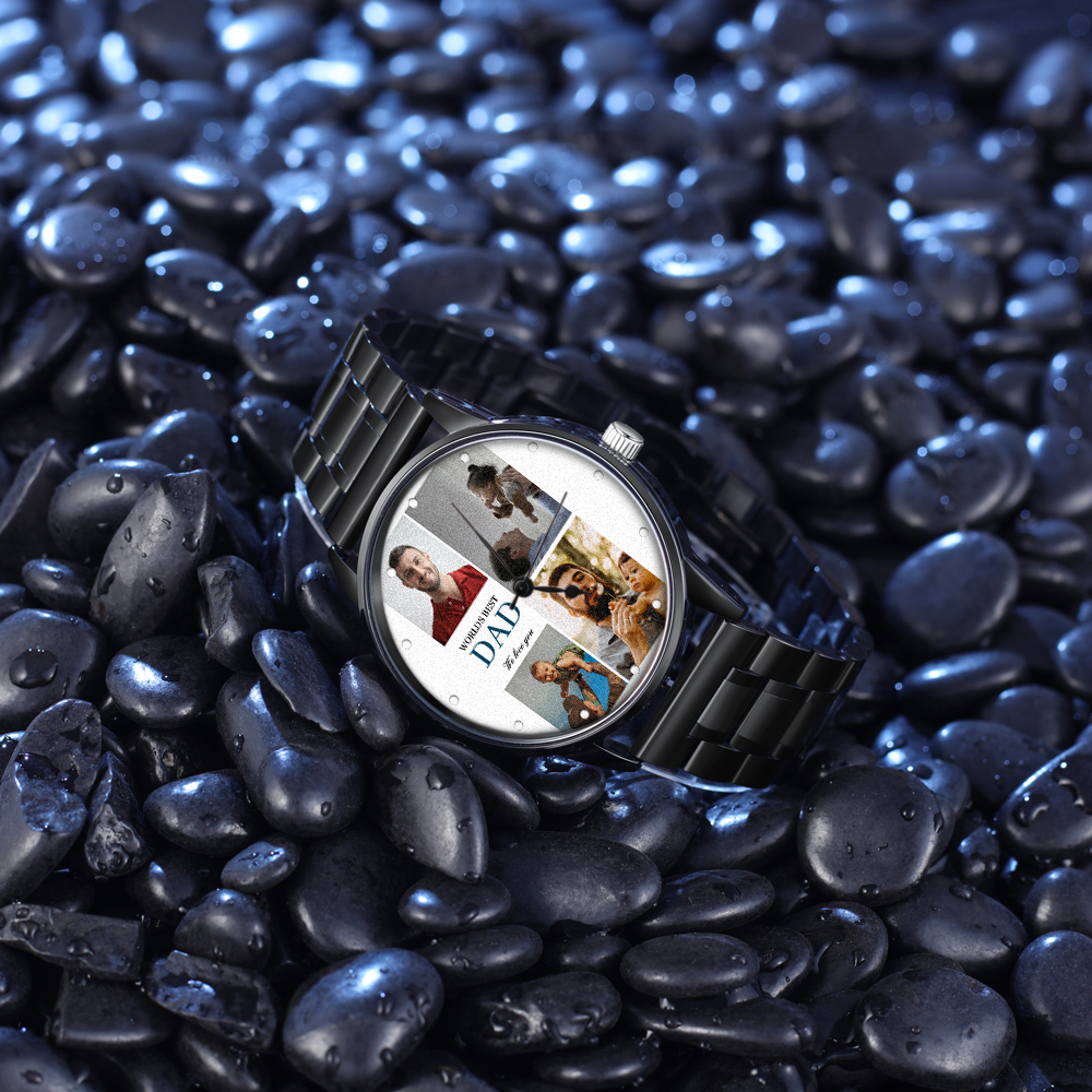 Personalised Photo Watch Custom 4 Photos Mechanical Watch Gifts for Him-Jessemade AU