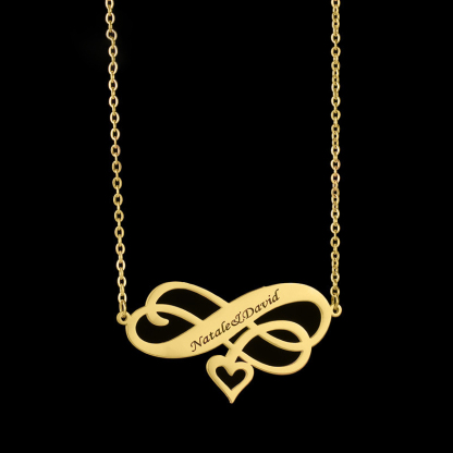 Personalised Heart Necklace Custom Names Necklace Gifts For Her-Jessemade AU