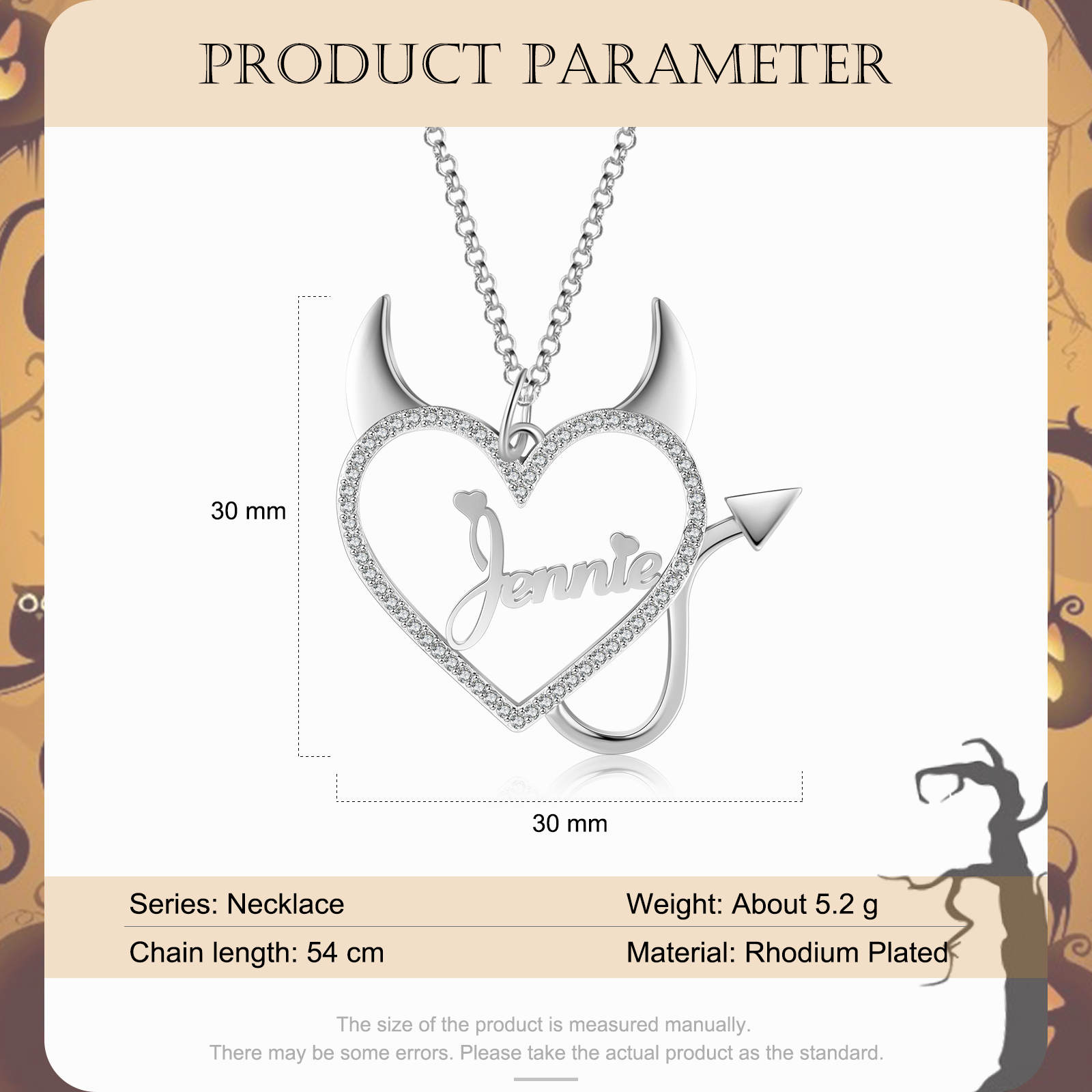 Personalised Heart Necklace Custom 1 Name Necklace Gift For Women-Jessemade AU