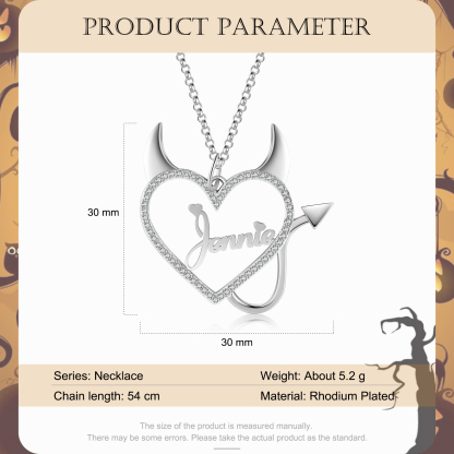 Personalised Heart Necklace Custom 1 Name Necklace Gift For Women-Jessemade AU