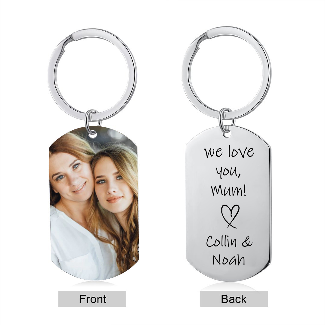 Personalised Mother Photo Keychain We Love You Mum Keyring-Jessemade AU
