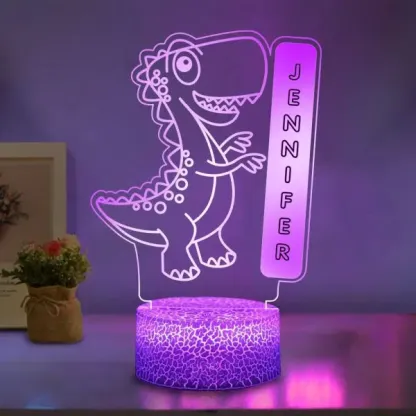 7 discolour Led Name Custom Night Light Letter & Dinosaur LED Lamp for Kids Gift-Jessemade AU