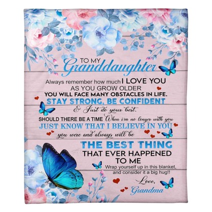 Grandma To Granddaughter, Always Remember How Much I Love You, Flannel Blanket-Jessemade AU