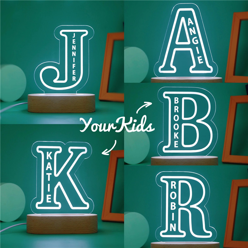 Personalised Letter Neon Night Light-Jessemade AU