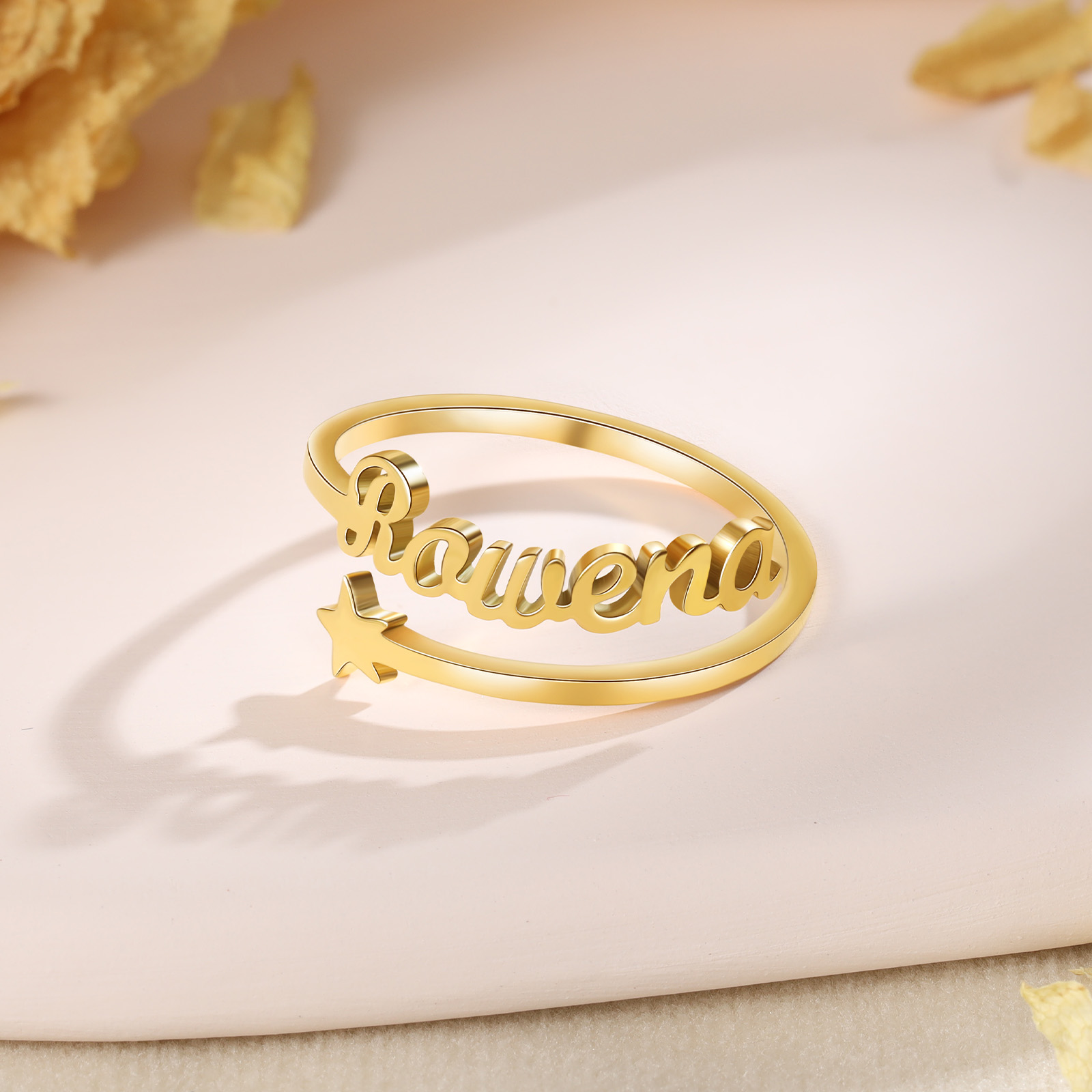Customised Star Name Ring Classic Adjustable Ring for Her-Jessemade AU