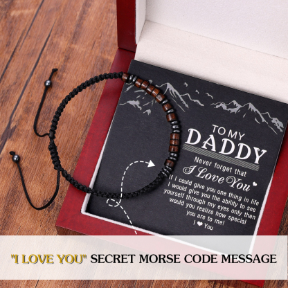 To My Daddy I Love You Morse Code Bracelet Hidden Message Bracelet Creative Gift For Father-Jessemade AU