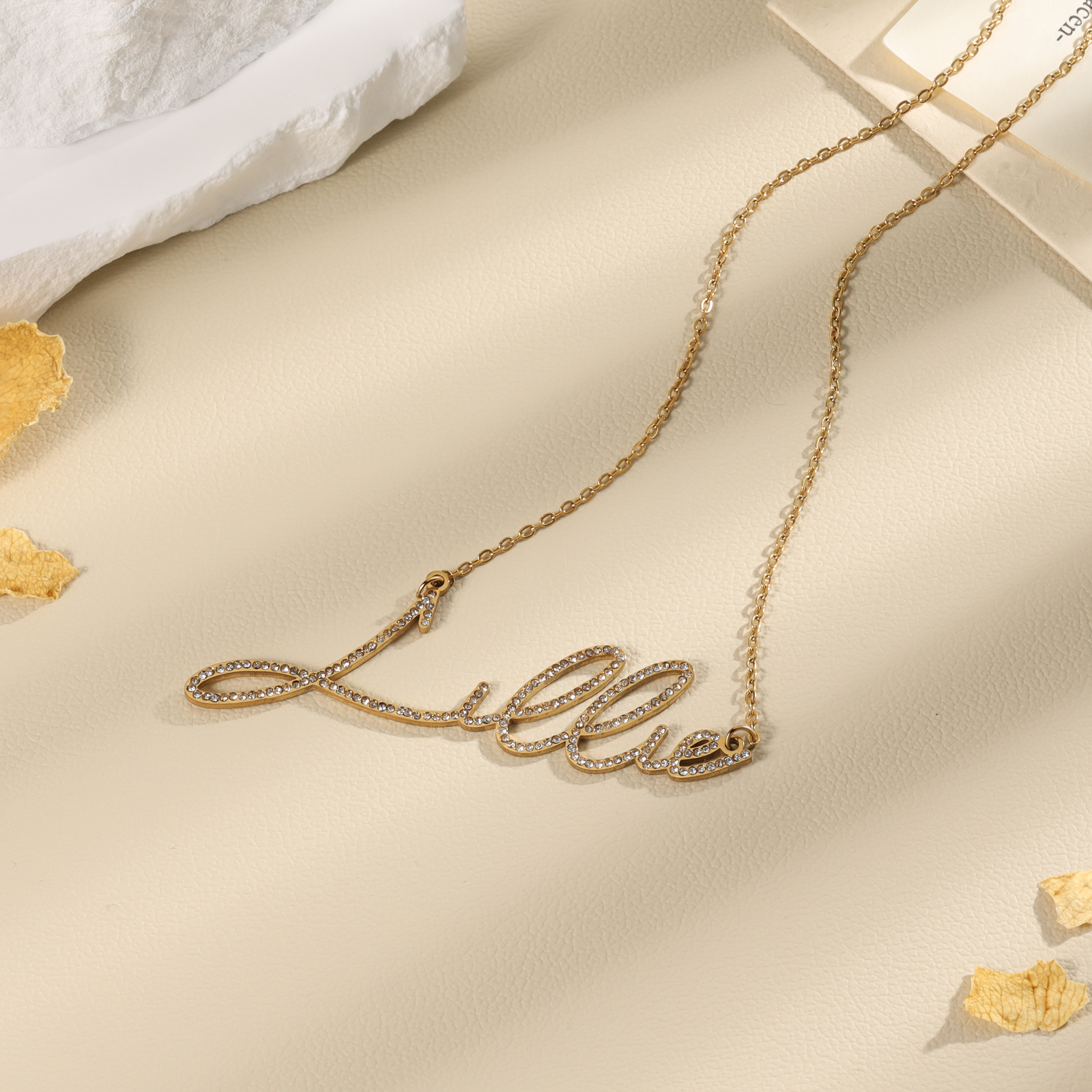 Sparking Name Necklace Personalised Name Necklace With Cubic Zirconia-Jessemade AU