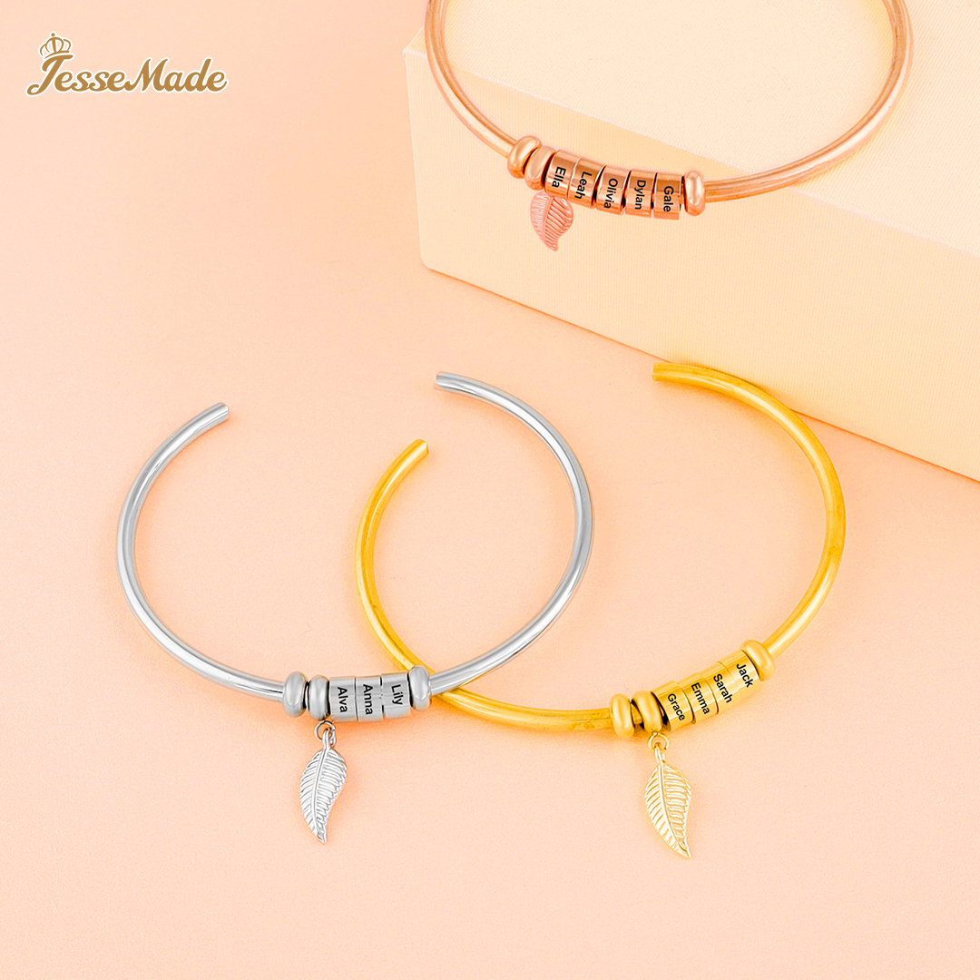 1 Bead Bracelet with a leaf-Jessemade AU