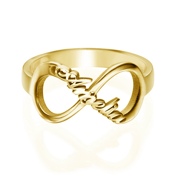 Personalised Infinity Ring Custom 1 Name Ring Best Gift For Women-Jessemade AU