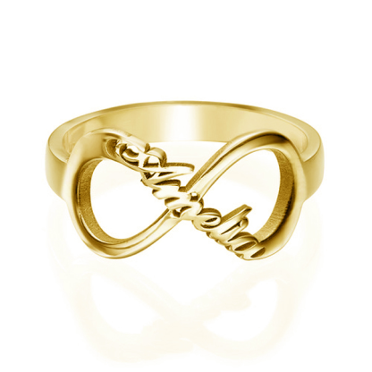Personalised Infinity Ring Custom 1 Name Ring Best Gift For Women-Jessemade AU
