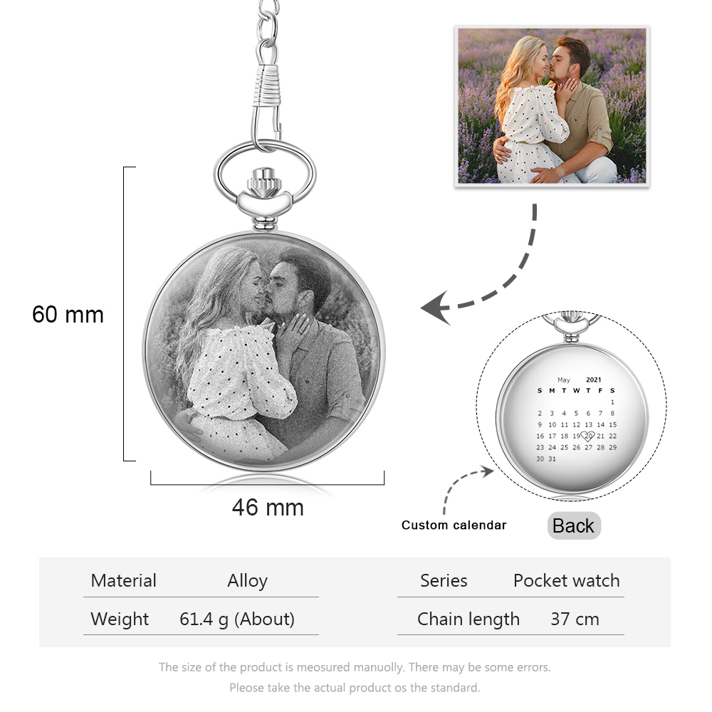 Personalised Pocket Watch Custom Photo Gifts For Him-Jessemade AU