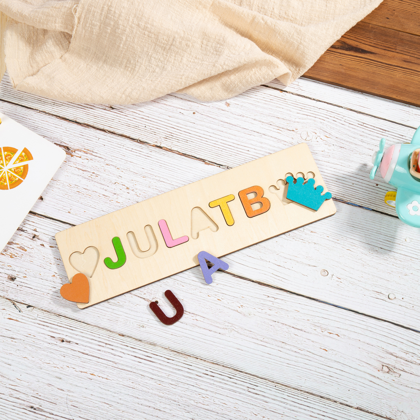 Personalised Kid's Wooden Name Alphabet Puzzle Toy for Toddlers Early Learning Child Toy-Jessemade AU