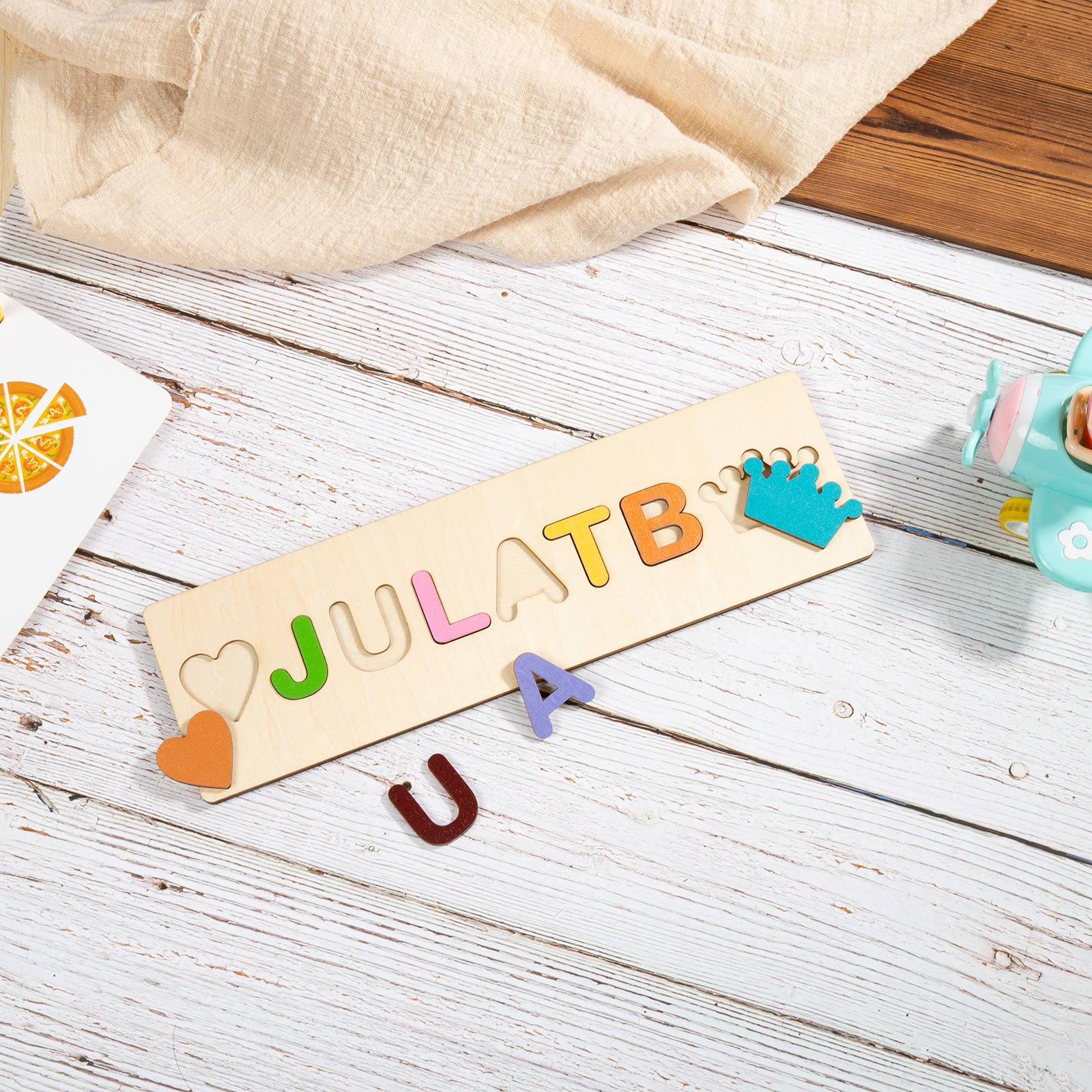 Personalised Kid's Wooden Name Alphabet Puzzle Toy for Toddlers Early Learning Child Toy-Jessemade AU