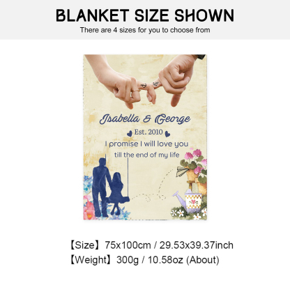 Personalised Couple Blanket Finger Gesture Promise Blanket-Jessemade AU