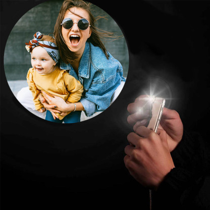 Personalised Rose Flower Projection Necklace Custom Photo Necklace Creative Gift-Jessemade AU