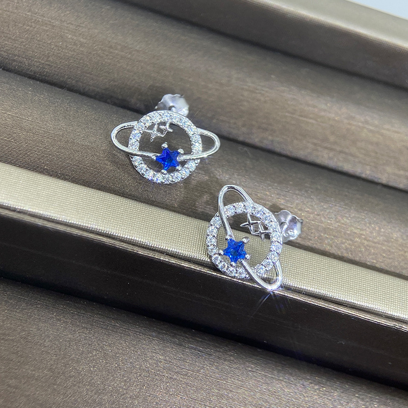 To My Beautiful Granddaughter Moon & Stars Planet Earrings-Jessemade AU