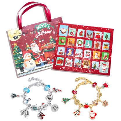 Christmas Bracelet Charms Surprise Blind Box Advent Calendar 24 Days Countdown Surprise Box DIY Bracelet Mystery Box Gift For Her-Jessemade AU