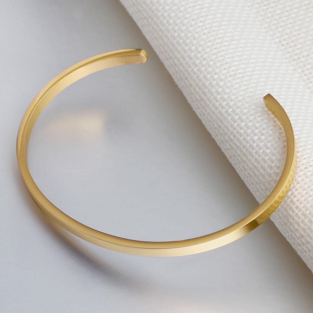 Personalised ID Bracelet For Women Engrave Name Phrases Bangles Best Valentine's Gift-Jessemade AU