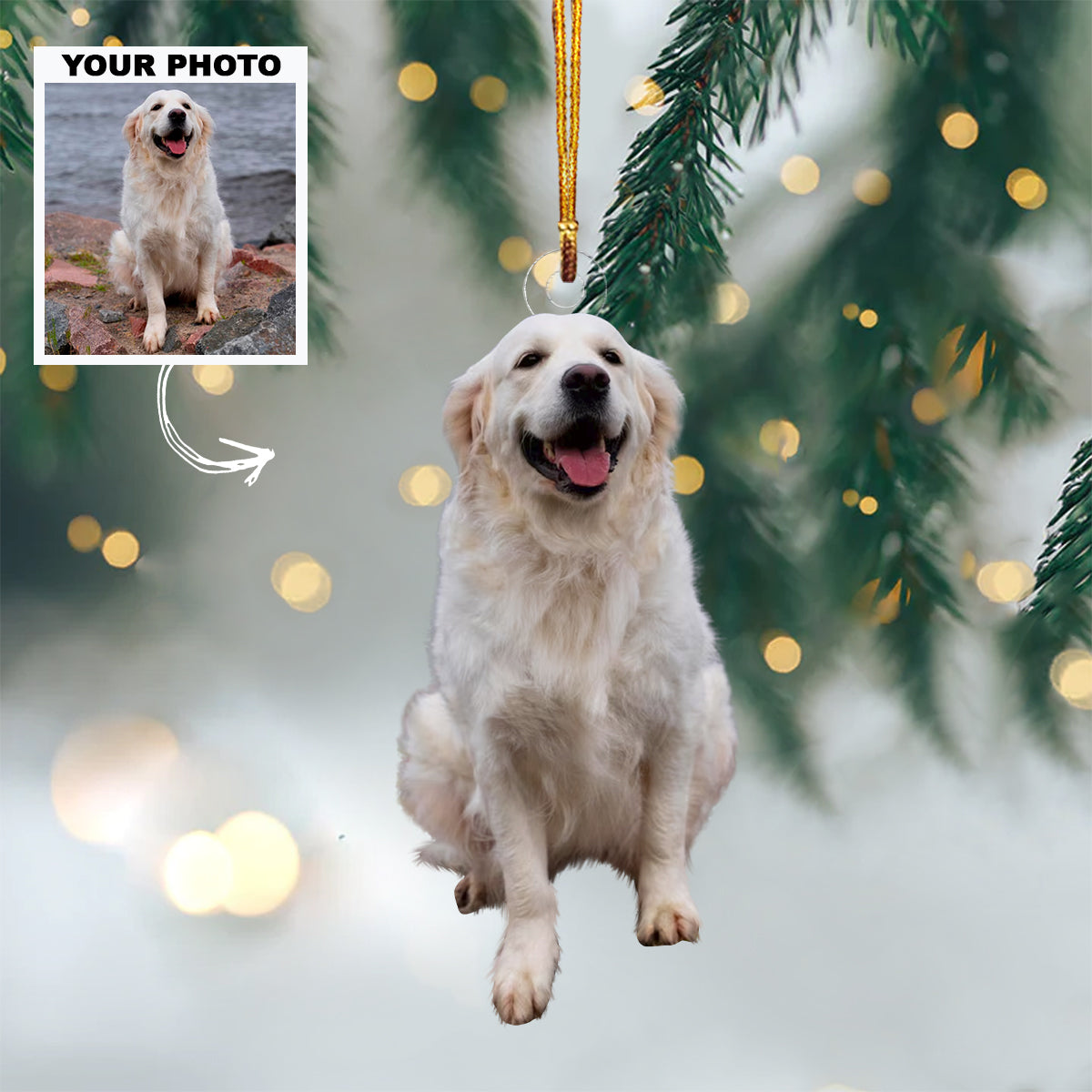 Personalised Acrylic Christmas Ornament Customised Pet Photo Xmas Decor Gift for Friends Family-Jessemade AU