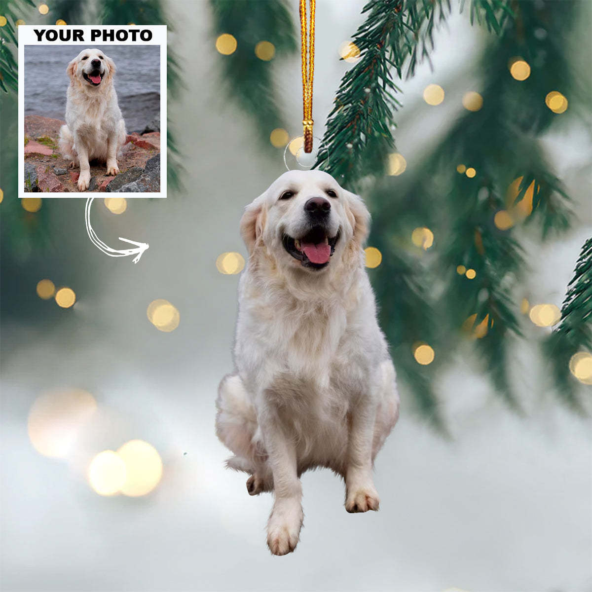 Personalised Acrylic Christmas Ornament Customised Pet Photo Xmas Decor Gift for Friends Family-Jessemade AU