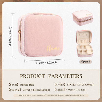 Personalised Name Jewelry Storage Box Custom Travel Jewelry Box Gifts for Ladies Girls-Jessemade AU