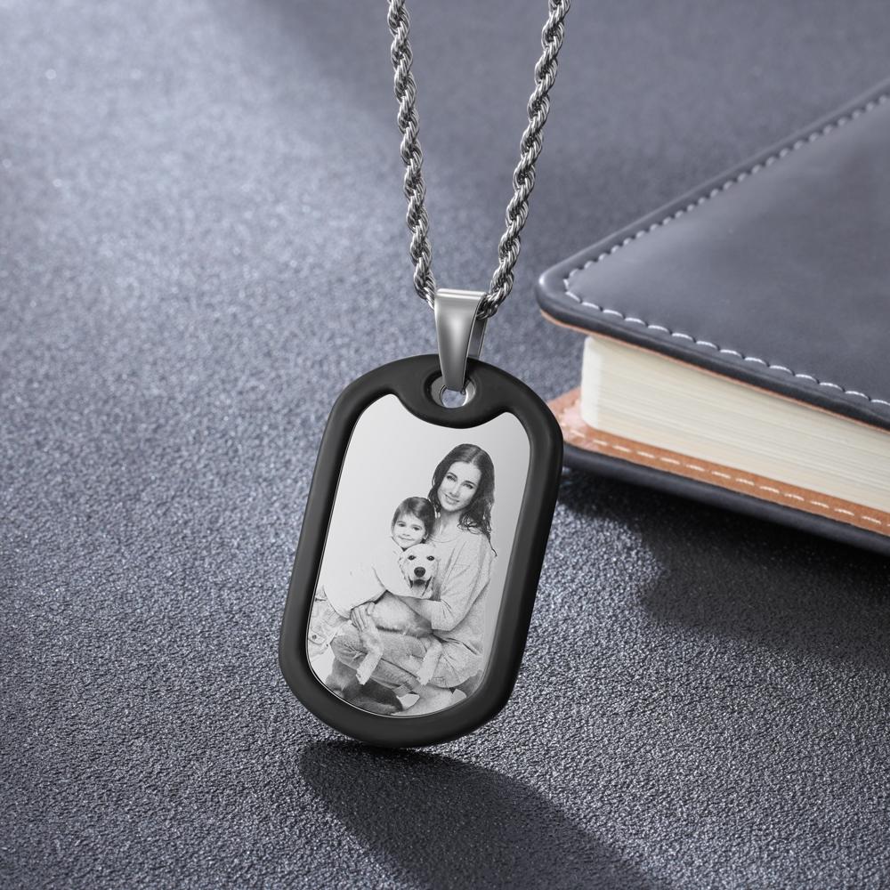 Personalised Date Necklace Custom 1 Photo Necklace Gifts For Him-Jessemade AU