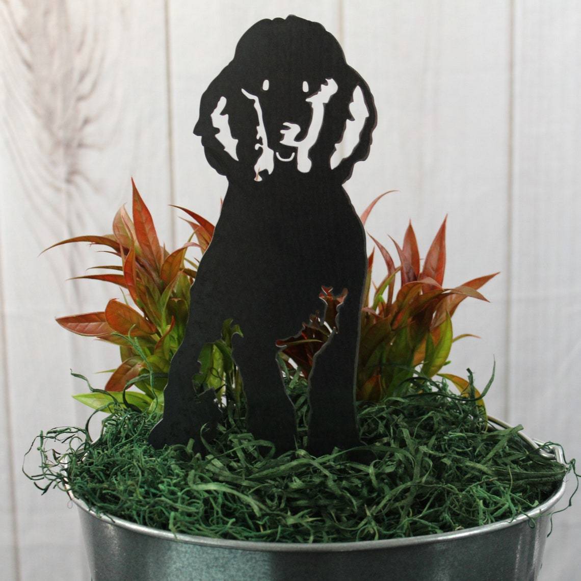 Poodle Metal Dog Silhouette Garden Yard Decoration-Jessemade AU