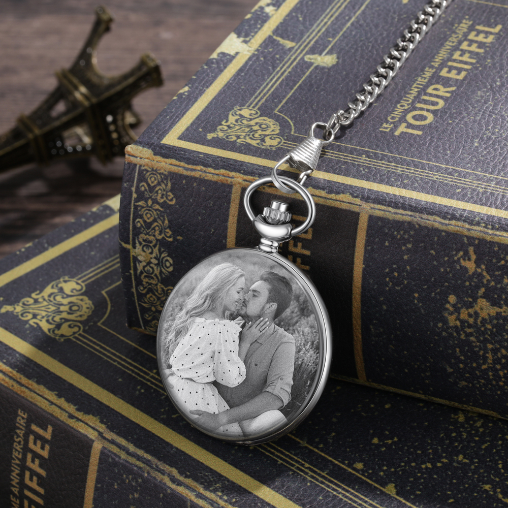 Personalised Pocket Watch Custom Photo Gifts For Him-Jessemade AU