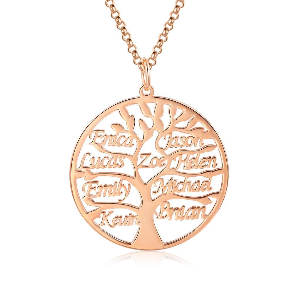 Personalised Family Tree Name Necklace Custom 9 Names Name Necklace-Jessemade AU