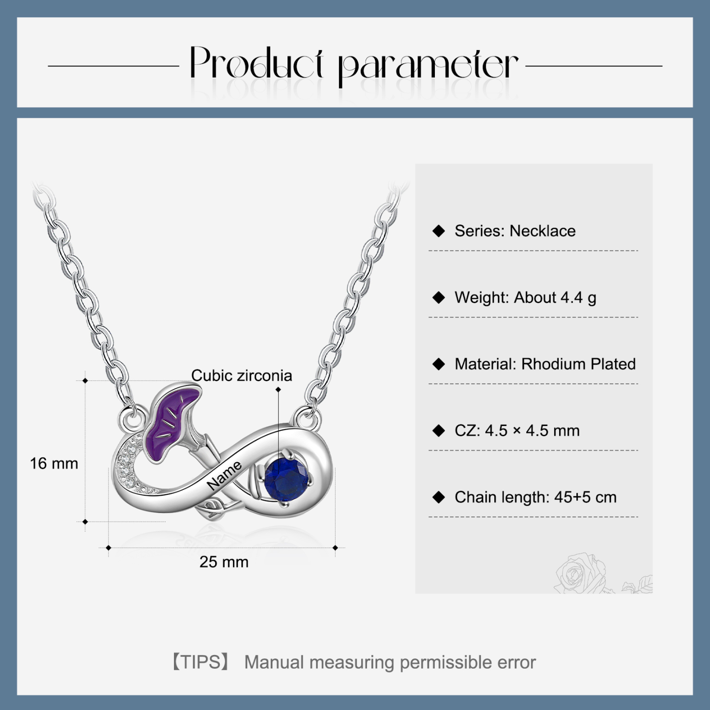 Personalised September Birthflower Necklace With Birthstone Gift For Women-Jessemade AU