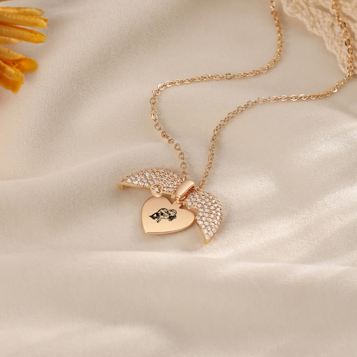 Personalised Locket Heart Necklace Custom Photo Necklace Creative Gifts For Her-Jessemade AU