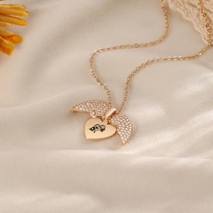 Personalised Locket Heart Necklace Custom Photo Necklace Creative Gifts For Her-Jessemade AU